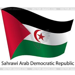 Flag of country Sahrawi Arab Democratic Republic - vector image