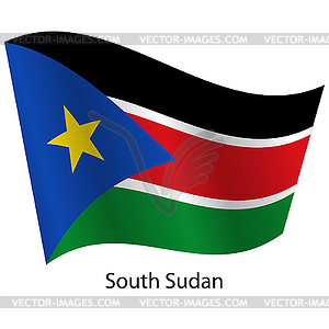 Flag of country South Sudan - vector image