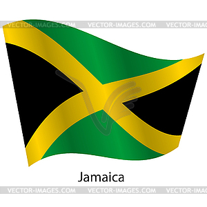 Flag of country Jamaica - stock vector clipart