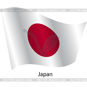 Flag of country Japan - vector clip art