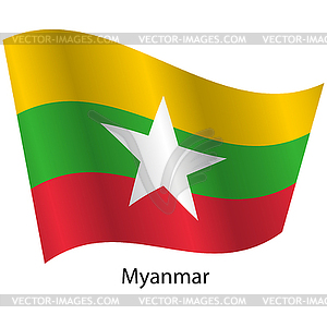 Flag of country Myanmar - vector clipart