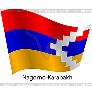 Flag of country Nagorno Karabakhon white background - vector clipart