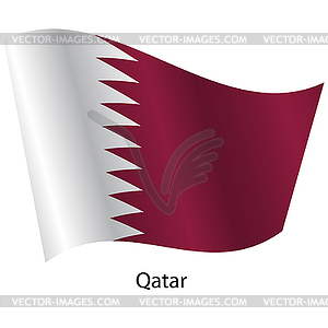 Flag of country Qatar - stock vector clipart