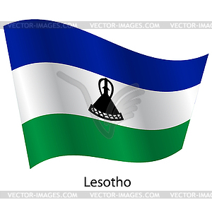 Flag of country Lesotho - vector clipart