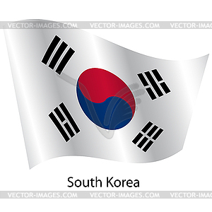 Flag of country South Korea - royalty-free vector image