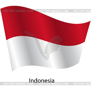 Flag of country Indonesia - stock vector clipart