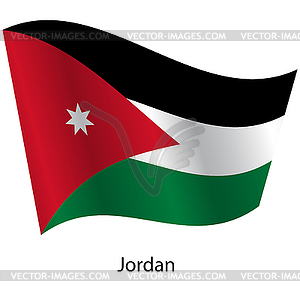 Flag of country Jordan - vector clip art