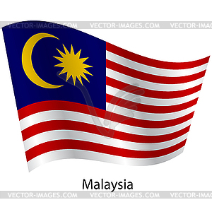 Flag of country Malaysia - vector clipart