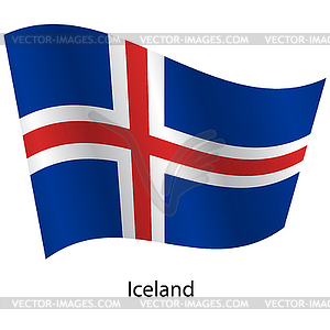 Flag of country Iceland - vector clipart