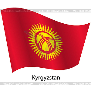 Flag of country Kyrgyzstan - vector image