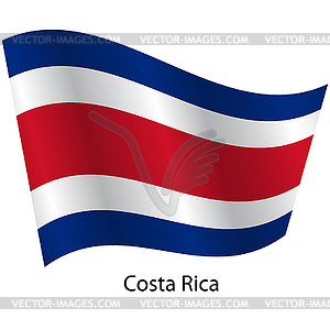 Flag of country Costa Rica - vector image