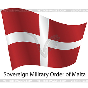 Flag of country Sovereign Military Order of Malta - vector image