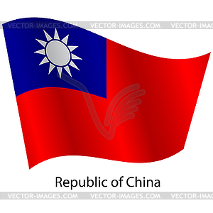 Flag of country Republic of China - vector image