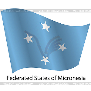 Flag of country Federated States of Micronesia - vector image