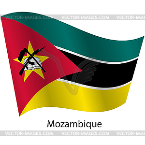 Flag of country Mozambique - vector clipart