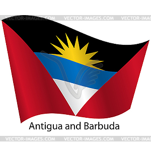 Flag of country Antigua and Barbuda - vector clipart