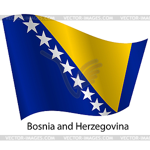 Flag of country Bosnia and Herzegovina - vector EPS clipart