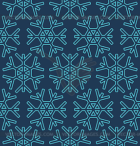 Snowflakes seamless pattern - vector image