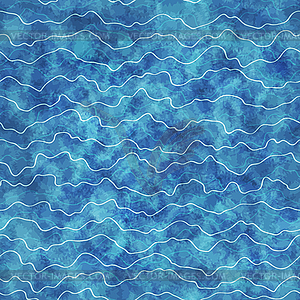 Watercolor blue background - vector image