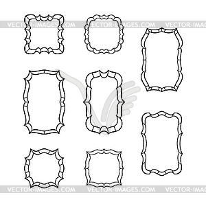 Frames - white & black vector clipart
