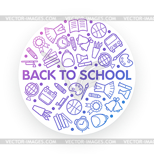 Back to school - vector clipart