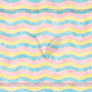 Summer seamless pattern - vector clip art