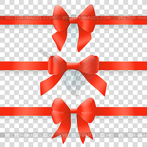 Red bows - vector clipart