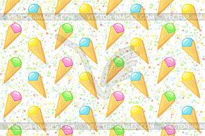 Ice cream pattern - vector image