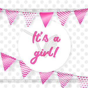 Its girl - color vector clipart