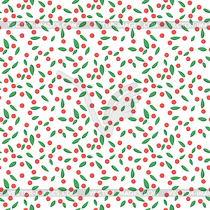 Seamless cranberry pattern simple colors and shapes - vector clip art