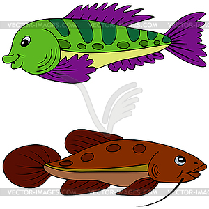 Абстрактная рыба - клипарт