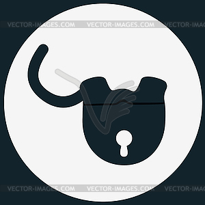 Flat unlock icon - vector clipart / vector image