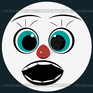 Emoticon surprise - vector clip art