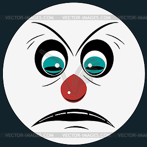 Sadness emoticon - vector clipart