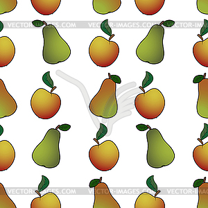 Pear apple abstract - vector clipart