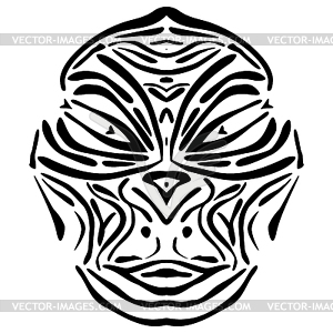 Abstract African mask - vector clipart