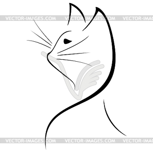 Linear Figure Cat - vector image