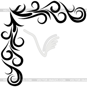 corner swirl clipart