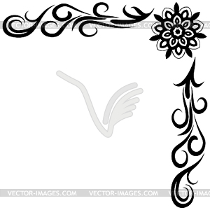 corner swirl clipart