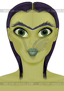 Portrait fantastic alien - vector clip art