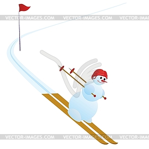 Mountain slalom - vector image