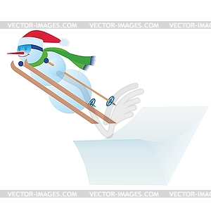 Ski Jumping - vector clipart