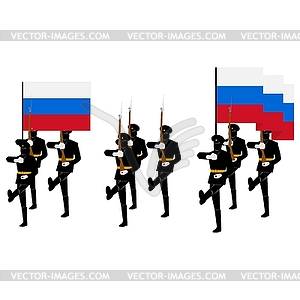 Soldiers of Guard of Honor in Russia - vector clip art