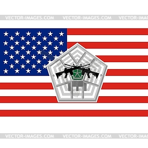Pentagon The US Department of Defense  - vector image