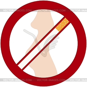 Smoking during pregnancy - vector clipart