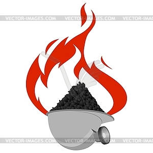 Icon coal industry - vector image