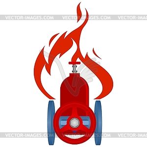 Icon gas industry - vector image