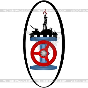 Icon gas industry - vector image