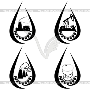 Industrial icons - vector EPS clipart