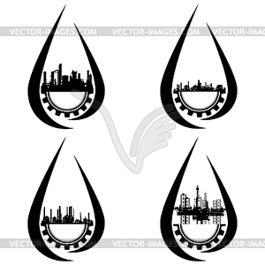 Industrial icons - vector clipart